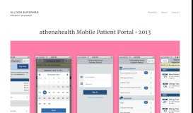 
							         athenahealth Mobile Patient Portal — Allison Kuperman								  
							    