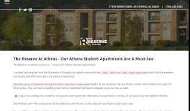 
							         Athens Student Apartments | The Reserve at Athens								  
							    