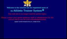 
							         Athletic Trainer System Portal								  
							    