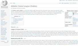 
							         Athletic Union League (Dublin) - Wikipedia								  
							    