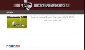 
							         Athletics - Golf - Saint Jo ISD - Golf								  
							    