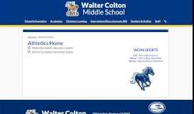 
							         Athletics Home – Athletics – Walter Colton Middle School								  
							    