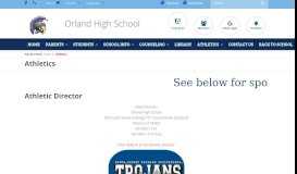 
							         Athletics - Orland High School								  
							    