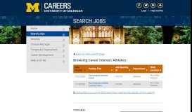 
							         Athletics - Search Jobs | UM Careers - University of Michigan								  
							    