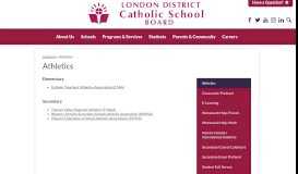 
							         Athletics – Students – London District Catholic School Board								  
							    