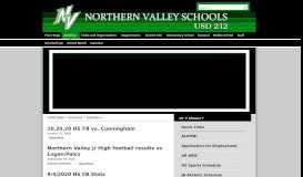 
							         Athletics|Football - Northern Valley Schools								  
							    