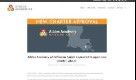 
							         Athlos Academy of Jefferson Parish approved to open new charter ...								  
							    
