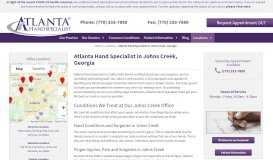 
							         Atlanta Hand Specialist Location in Johns Creek, Georgia - Atlanta ...								  
							    