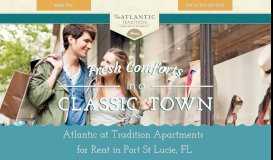 
							         Atlantic Tradition Living | Luxury Apartments for Rent in Port St Lucie, FL								  
							    