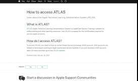 
							         ATLAS frequently asked questions - Apple Support								  
							    