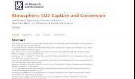 
							         Atmospheric CO2 Capture and Conversion - GtR								  
							    