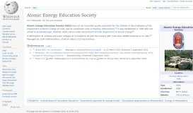 
							         Atomic Energy Education Society - Wikipedia								  
							    