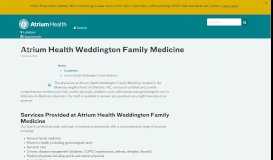 
							         Atrium Health Weddington Family Medicine								  
							    