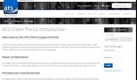 
							         ATS Client Support Portal - Association Technology Solutions								  
							    
