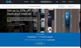 
							         AT&T Dedicated Internet - Speeds up to 10Gbs for SMBs								  
							    