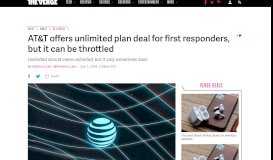 
							         AT&T offers unlimited plan deal for first responders, but it can be ...								  
							    