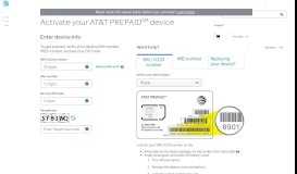 
							         AT&T Prepaid Activation Portal								  
							    