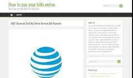
							         AT&T Universal Card My Online Services Bill Payment								  
							    