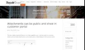 
							         Attachments can be public and show in customer portal - RepairShopr								  
							    