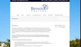 
							         Attendance - Berwick College								  
							    