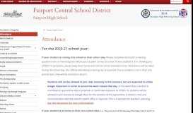 
							         Attendance - Fairport Central School District								  
							    