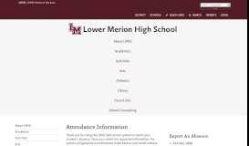 
							         Attendance Information - Lower Merion School District								  
							    