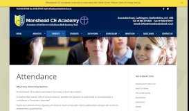 
							         Attendance – Manshead CE Academy - Manshead School								  
							    