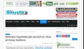 
							         Attivato il portale dei servizi on-line di Casa Sollievo | La Gazzetta di ...								  
							    