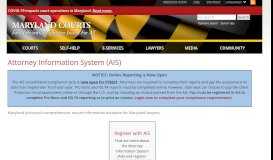
							         Attorney Information System (AIS) | Maryland Courts								  
							    