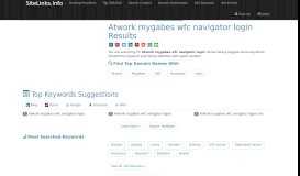 
							         Atwork mygabes wfc navigator login Results For Websites ...								  
							    