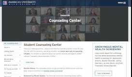 
							         AU Counseling | American University, Washington, DC								  
							    