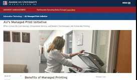 
							         AU Managed Print Initiative | Office of ... - American University								  
							    