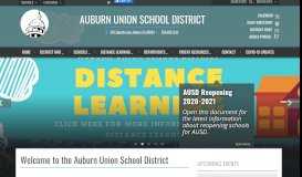 
							         Auburn Union School District - Home								  
							    
