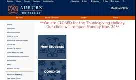
							         Auburn University Medical Clinic								  
							    
