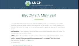 
							         AUCH: Association for Utah Community Health - Become a Member								  
							    