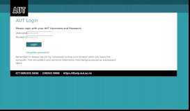 
							         Auckland University of Technology Login - AUT Library								  
							    