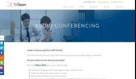 
							         Audio Conferencing | TelSpan								  
							    