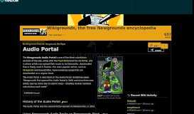 
							         Audio Portal | Wikigrounds, the free Newgrounds encyclopedia ...								  
							    