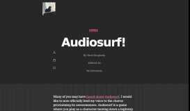
							         Audiosurf! – Steve Dougherty's Blog								  
							    