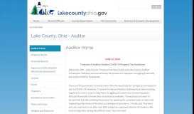 
							         Auditor Home - Lake County, Ohio								  
							    
