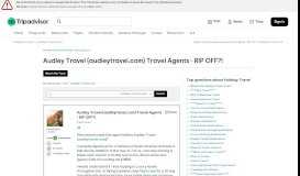 
							         Audley Travel (audleytravel.com) Travel Agents - RIP OFF ...								  
							    