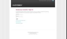 
							         Audyssey Installer Portal | Audyssey Installer Sign-In								  
							    