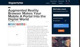 
							         Augmented Reality Browser Makes Your Mobile A Portal Into the ...								  
							    