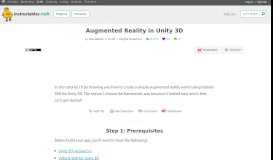 
							         Augmented Reality in Unity 3D: 7 Steps								  
							    