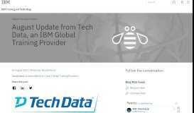 
							         August Update from Tech Data, an IBM Global Training Provider - IBM ...								  
							    