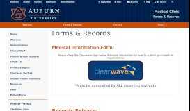 
							         AUMC Forms and Records - Auburn University								  
							    