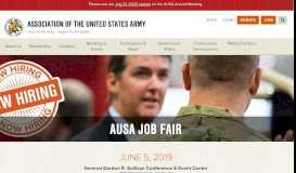 
							         AUSA Job Fair | Association of the United States Army								  
							    