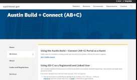 
							         Austin Build + Connect (AB+C) | Development Services | AustinTexas ...								  
							    