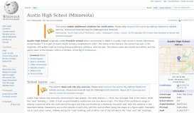 
							         Austin High School (Minnesota) - Wikipedia								  
							    