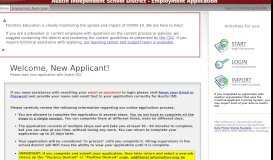 
							         Austin Independent School District - Employment Application								  
							    